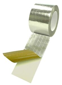 T.R.U. FSK-R Aluminum Foil/Scrim/Kraft Jacketing Insulate Tape with Rubber Adhesive. 50 Yards. (4″ (96mm))
