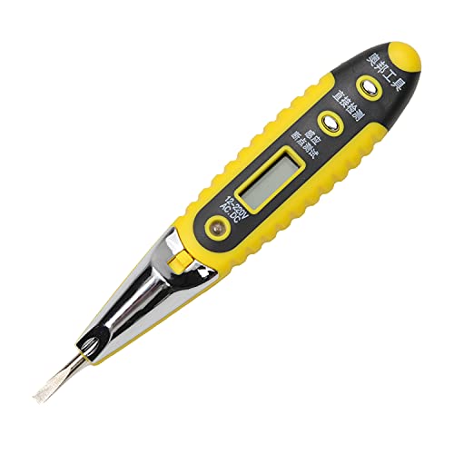Fielect Test Screwdriver, Voltage Detector Pen Light Circuit Tester Electric Test Pen Screwdriver AC/DC 12-220V Contact Induction LED with Light 1pcs | The Storepaperoomates Retail Market - Fast Affordable Shopping