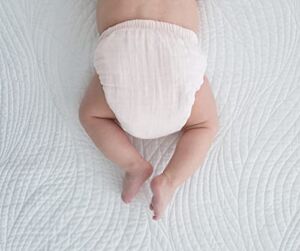 Amazing Baby Cotton Muslin SmartNappy, NextGen Hybrid Cloth Diaper Cover + 1 Tri-fold Reusable Insert + 1 Reusable Booster, Soft Pink, Size 4, 22-40 lbs (SDA-2010PP-S4)