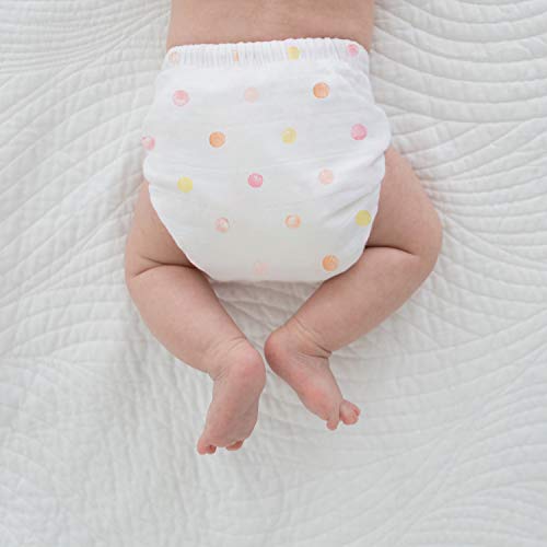 Amazing Baby Cotton Muslin SmartNappy Hybrid Cloth Diaper Cover + 1 Bi-fold Reusable Insert + 1 Booster, Mini Watercolor Dots, Multi Pink, Size 1, 5-10 lbs | The Storepaperoomates Retail Market - Fast Affordable Shopping