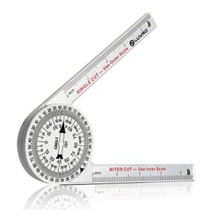 Miter Saw Protractor, Professional Miter Saw Protractor Angle Finder Replaces the Model #505P-7 Miter Saw Protractor with Measuring Rulers for Angle Finder Carpentry, Crown Molding Tool, Baseboard