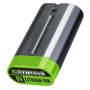 Genesis GLAB08B GLAB08B 8-Volt Li-Ion Replacement Battery , Black