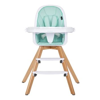 Evolur Zoodle 2 in 1 High Chair, Modern Design, Toddler Chair, Removable Cushion, Adjustable Tray, Baby and Toddler, Mint | The Storepaperoomates Retail Market - Fast Affordable Shopping
