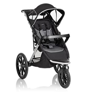 Evenflo Victory Plus Jogger Stroller, Compact, Lightweight, Self-Standing, Ample Storage, Large Tires, Swivel Wheel, Full Coverage Canopy, Multi-Reclining Seat, Compatible With LiteMax Infant Car Seat