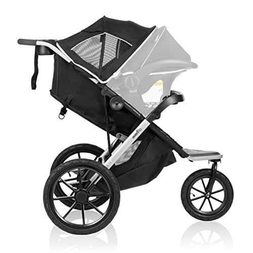 Evenflo Victory Plus Jogger Stroller, Compact, Lightweight, Self-Standing, Ample Storage, Large Tires, Swivel Wheel, Full Coverage Canopy, Multi-Reclining Seat, Compatible With LiteMax Infant Car Seat | The Storepaperoomates Retail Market - Fast Affordable Shopping