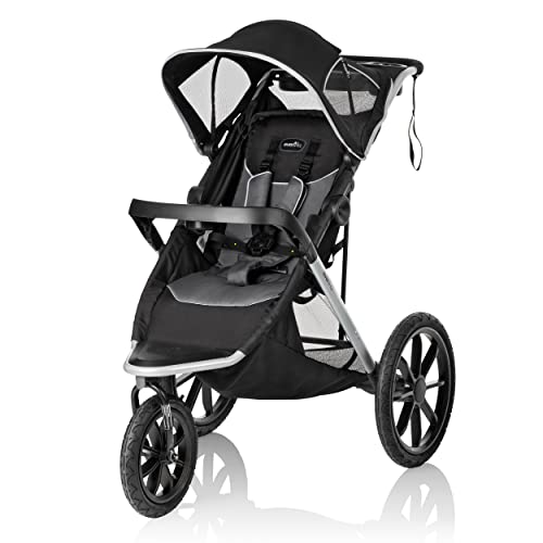 Evenflo Victory Plus Jogger Stroller, Compact, Lightweight, Self-Standing, Ample Storage, Large Tires, Swivel Wheel, Full Coverage Canopy, Multi-Reclining Seat, Compatible With LiteMax Infant Car Seat | The Storepaperoomates Retail Market - Fast Affordable Shopping