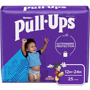 Pull-Ups Boys’ Potty Training Pants Training Underwear Size 3, 12-24M, 25 Ct