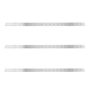 Utoolmart Straight Ruler, 50cm / 19.7-inch Scale Ruler, Stainless Steel Ruler, Measuring Tool for Engineering Office Architect and Drawing 3 Pcs