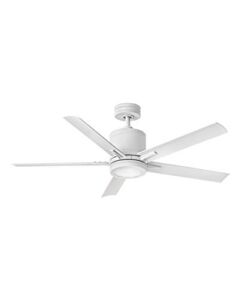 Hinkley Vail 52″ Indoor/Outdoor Smart Ceiling Fan with Remote – Energy Efficient Transitional Style, Quiet DC Motor and Integrated LED Lighting, Matte White