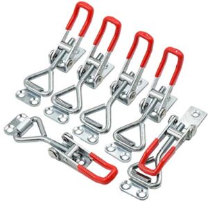 6 Pack Adjustable Toggle Latch Clamp 4001, 330 Lbs 150Kg Holding Capacity, 4001 Heavy Duty Quick Release Pull Latch Toggle Clamp