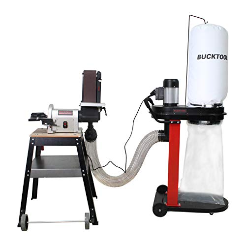 BUCKTOOL 1.2 HP Auto Start 750CFM Dust Collector with 3 Dust Collection Bag, 5.4 Cubic Bag Capacity and 5 PCS Reducer for Woodworking DC50 | The Storepaperoomates Retail Market - Fast Affordable Shopping