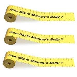 ABOAT 3 Rolls 2in x 150ft Belly Measuring Tape Tummy Measure for Baby Shower Game Party Supplies