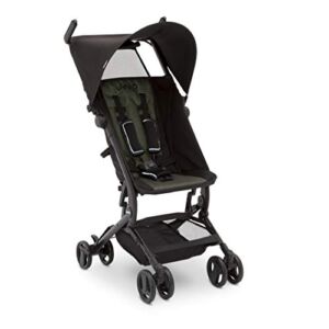 Jeep Clutch Plus Travel Stroller with Reclining Seat by Delta Children, Black/Olive Green