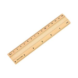 uxcell Aluminum Ruler 6 Inches Precision Bevel Edge Metal Ruler Metric and Imperial Ruler for Engineer Drafting Sewing Measuring, Gold Tone