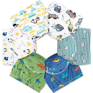 Baby Boys Training Pants Underwear, Toddler Boys Potty Pee Training Underwear 6 Pack Blue 2T