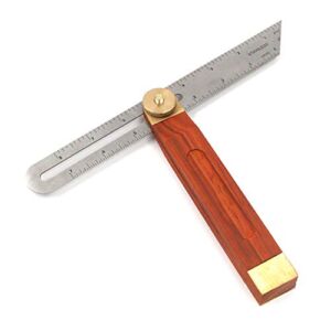 MY MIRONEY 9″ T-Bevel Sliding Angle Ruler Protractor Multi Angle Adjustable Gauge Measurement Tool Hardwood Handle with Metric & Imperial Marks