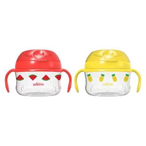 Dr. Brown’s Toddler Snack Cup, Red & Yellow 2 Pack