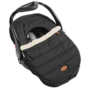 JJ Cole Infant Car Seat Cover, Winter Resistant Stroller and Baby Carrier Cover, Black