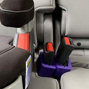BPA Free Seat Belt Buckle Booster (2-Pack) – Raises Your Buried Seat Belt Receptacles for Easy Access – Easier Buckling – Gift Sticker Set Educates Kids About Safe Road Practices