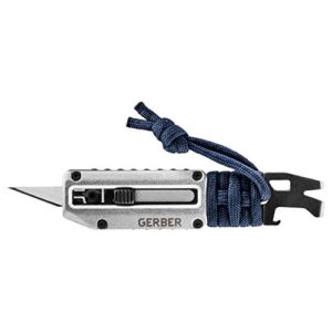 Gerber Gear 31-003741 Prybrid X, Pocket Knife with Utility Knife and Prybar, Urban Blue