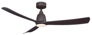 Fanimation Kute Indoor/Outdoor Ceiling Fan with Dark Walnut Blades 52 inch – Dark Bronze