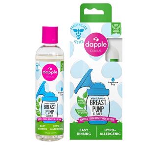Breast Pump Soap by Dapple Baby, 8 Fl Oz Bottle, Fragrance Free, Plant Based & Hypoallergenic Liquid Soap – Easy Rinse Formula Removes Milk Residue & Leaves No Taste