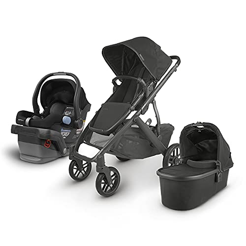 UPPAbaby Vista V2 Stroller – Jake (Black/Carbon/Black Leather) + Mesa Infant Car Seat – Jake (Black) | The Storepaperoomates Retail Market - Fast Affordable Shopping