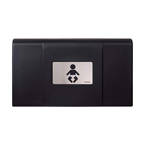 Foundations Ultra 200-EH Horizontal Wall-Mounted Baby Changing Station with Safety Straps for Commercial Bathrooms (Black) | The Storepaperoomates Retail Market - Fast Affordable Shopping
