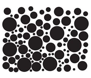 emooshi Polka Dot Wall Decals Decorative Art Bedroom Living Room (110 Circles) Easy Peel Black Polkadots Stickers