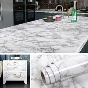 Livelynine 36 x 197 Inch Wide Contact Paper for Countertops Desk Cover Table Top Removable Wallpaper Self Adhesive Kitchen Countertop Peel and Stick Wallpaper Waterproof Oil Proof Marble Paper