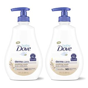 Dove Soothing Baby Body Wash To Soothe Delicate Baby Skin Derma Care No Artificial Perfume or Color, Paraben Free, Phthalate Free, 13 Ounce (Pack of 2)
