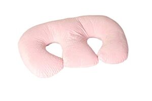 The TWIN Z PILLOW – Pink – 6 uses in 1 Twin Pillow ! Breastfeeding, Bottlefeeding, Tummy Time, Reflux, Support and Pregnancy Pillow! Cuddle Pink DOTS