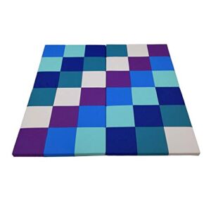FDP Softscape Playtime Space Saver 4-Section Folding Activity Mat for Infants and Toddlers, Tummy Time for Babies, Soft Foam Colorful Play in Home, Daycare or Preschool – Contemporary/Purple