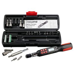 KAIFNT K551 Digital Torque Screwdriver/Wrench Set, 5 to 85 in·lbs, Buzzer/LED Flash Notification, Dual Direction
