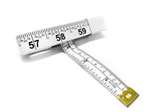 Perfect Measuring Tape – Fraction Tape Measure, All-Purpose 60 Inch Tape Measure – Double Sided Fractional Inches and Millimeter/Centimeter Tape Measure TR-16-frac (60 inch White)