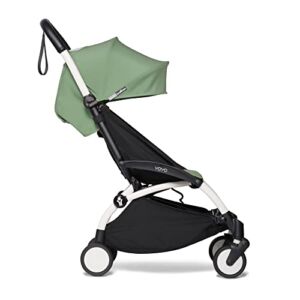 BABYZEN YOYO2 Stroller – Lightweight & Compact – Includes White Frame, Peppermint Seat Cushion + Matching Canopy – Suitable for Children Up to 48.5 Lbs