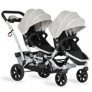 Dream On Me, Track Tandem Stroller- Face to Face Edition in Light Grey, Gray
