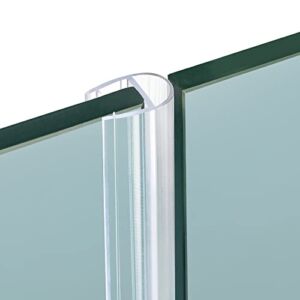 Door Seal,Shower Door Seal Strip, Glass Shower Door Sweep,39″ x 3 Pack Frameless Shower Door Sweep to Stop Shower Leaks,U Type,Fit for 10mm (3/8”) Glass Door