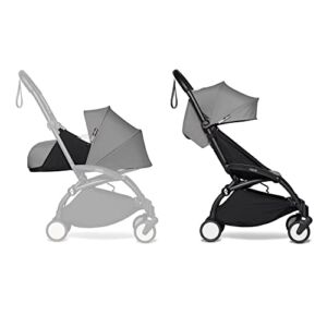 BABYZEN YOYO2 Stroller & 0+ Newborn Pack – Includes Black Frame, Grey 6+ Color Pack & Grey 0+ Newborn Pack – Suitable for Children Up to 48.5 Pounds