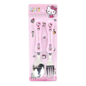 Hello Kitty Stainless Steel Utensil Silverware Spoon and Fork Set