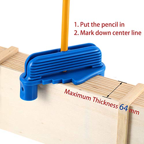 Aouker Center Scriber Line Scriber Woodworking Marking Offset Marking Tool Marking Center Finder Tool Wood Scribe Marking Gauge Kit with Pencil and Sharpener | The Storepaperoomates Retail Market - Fast Affordable Shopping