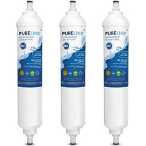 Pureline GXRTQR Inline Water Filter Replacement. Compatible with GE GXRTQR and GXRTQ. (3 Pack)