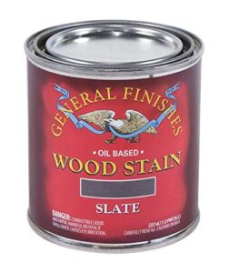 General Finishes Oil Based Penetrating Wood Stain, 1/2 Pint, Slate