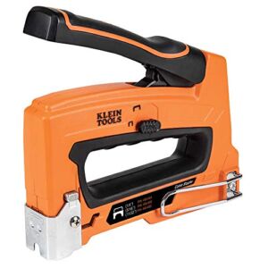 Klein Tools 450-100 Heavy Duty Stapler for Voice, Data, Video and Nonmetallic Sheathed (Romex) Cable Fits 1/4-, 5/16-, and 19/32-Inch Staples