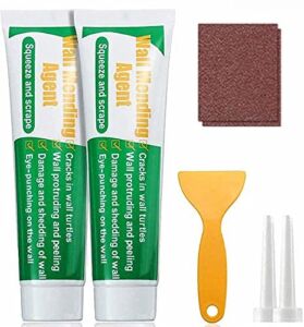 Wall Spackle, Wall Mending Agent, Safemend Wall Mending Agent with Scraper, Instant Self-Adhesive Drywall Putty Repair Wall Filling Paste(2pcs)