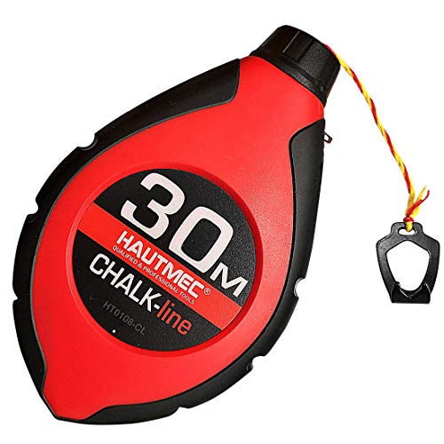 HAUTMEC Pro Compact Chalk Line, 30m/100ft, 6 Ratio Speed Winding HT0108-CL | The Storepaperoomates Retail Market - Fast Affordable Shopping