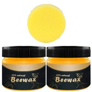 Wood Seasoning Beewax,Natural Traditional Beeswax Polish Wood Furniture Cleaner for Wood Doors, Tables, Chairs, Cabinets and Floors for Furniture to Beautify & Protect