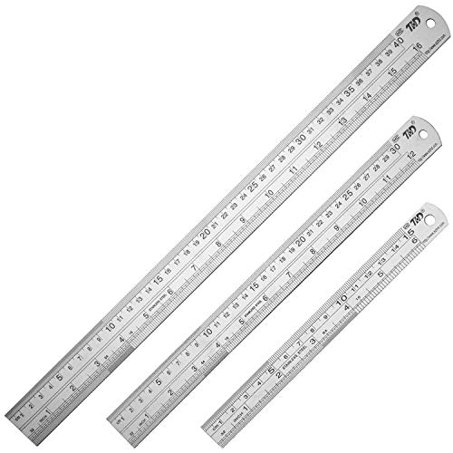 Ruler Metal Straight Edge Ruler Stainless Steel Ruler 6 Inch 12 Inch 16 Inch Ruler Set Rulers Bulk Set of 3 | The Storepaperoomates Retail Market - Fast Affordable Shopping