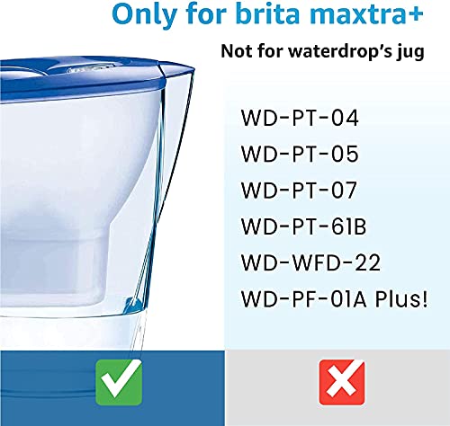 Waterdrop NSF, TÜV SÜD Certified Replacement Pitcher Water Filter, Replacement for Brita Mavea Maxtra, Maxtra+, Reduces Chlorine and Limescale, Pack of 6 (NOT for Waterdrop’s Pitchers) | The Storepaperoomates Retail Market - Fast Affordable Shopping