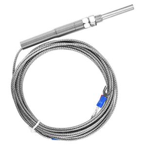 Type K Thermocouple, M8 Thread Type K Thermocouple 30mm Probe Temperature Sensor Wire 0-400℃(5M)